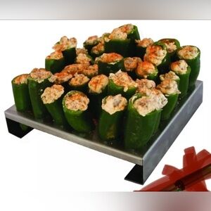 King Kooker  Stainless Steel 24~Hole Jalapeno Rack   9.15" (No Included Corer)